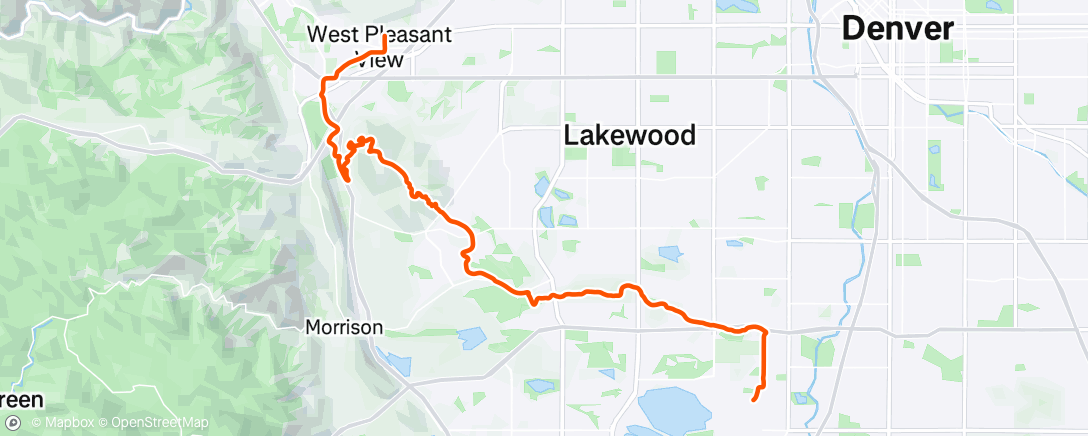 Map of the activity, Morning Ride