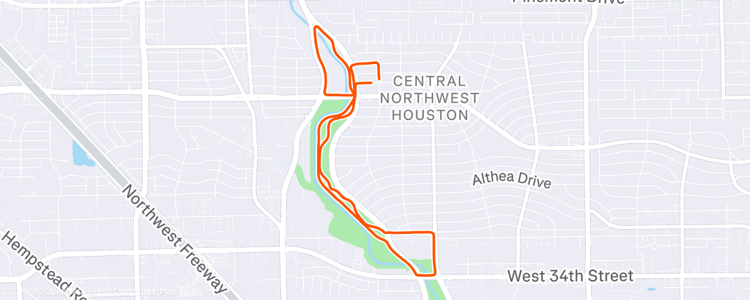 Map of the activity, Morning Run