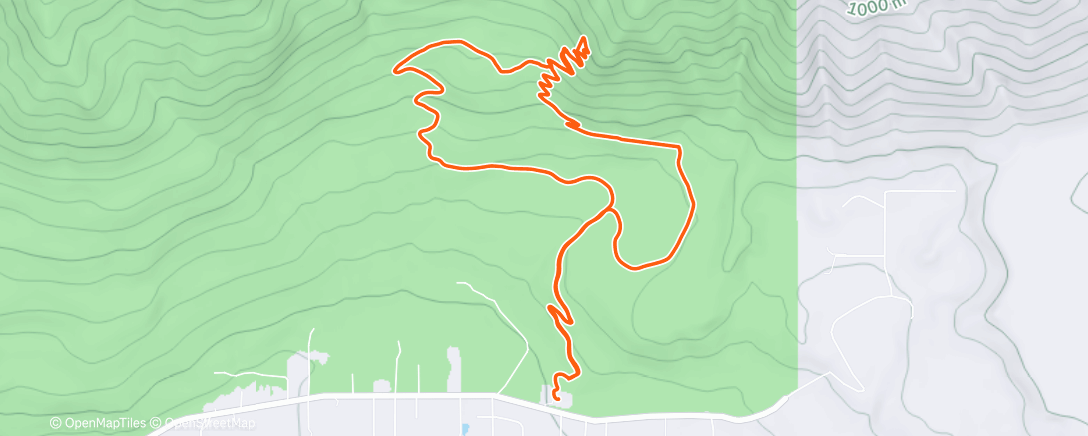 Map of the activity, Lunch Hike