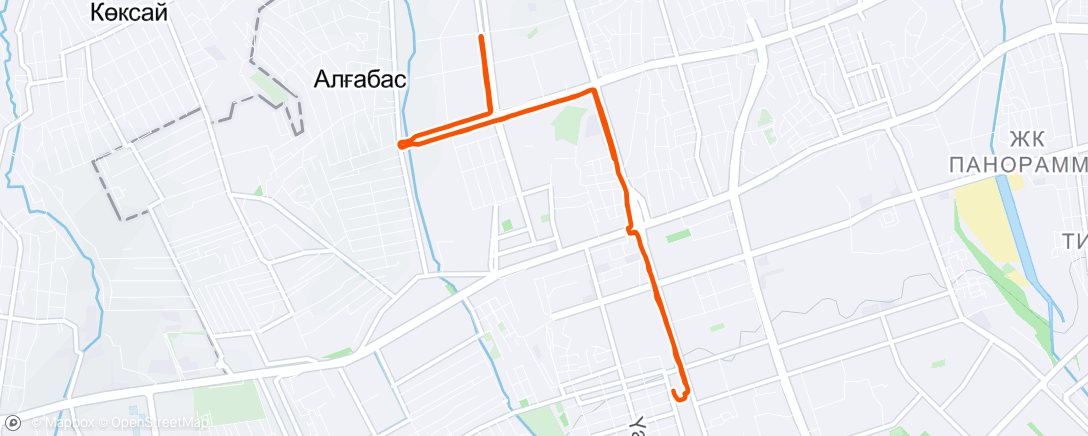 Map of the activity, Morning Run