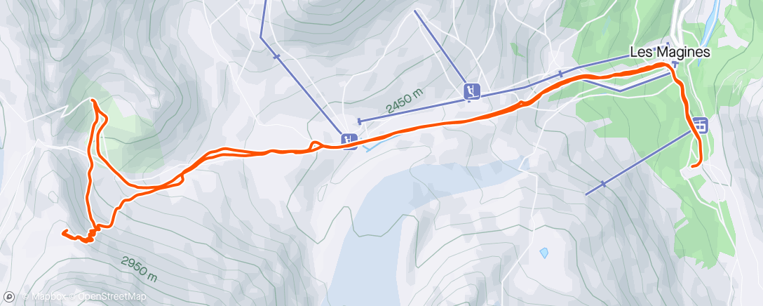 Mapa da atividade, Skitouren Nr. 31 (Col de Tsena Réfien)