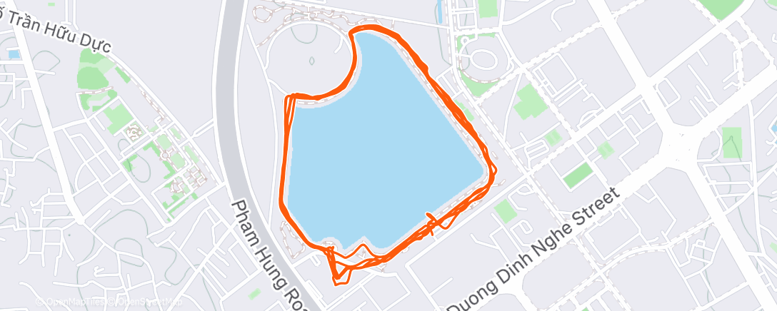 Map of the activity, Afternoon Run
