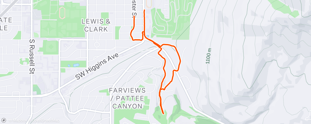Map of the activity, Lunch Hike