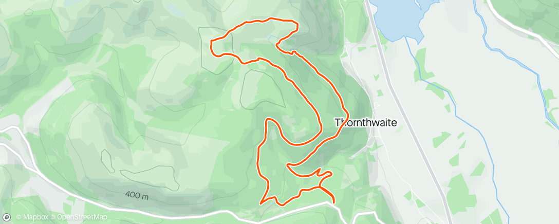 Map of the activity, Whinlatter with Josh and dogs