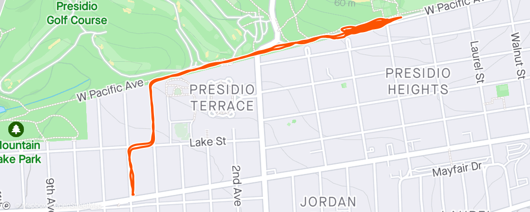 Map of the activity, Getting my hills in