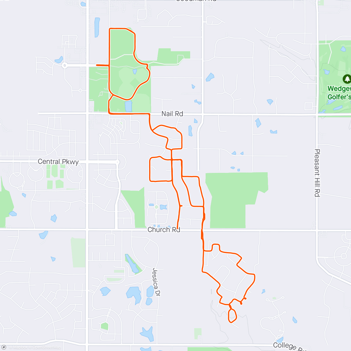 Map of the activity, Memorial Day Ride