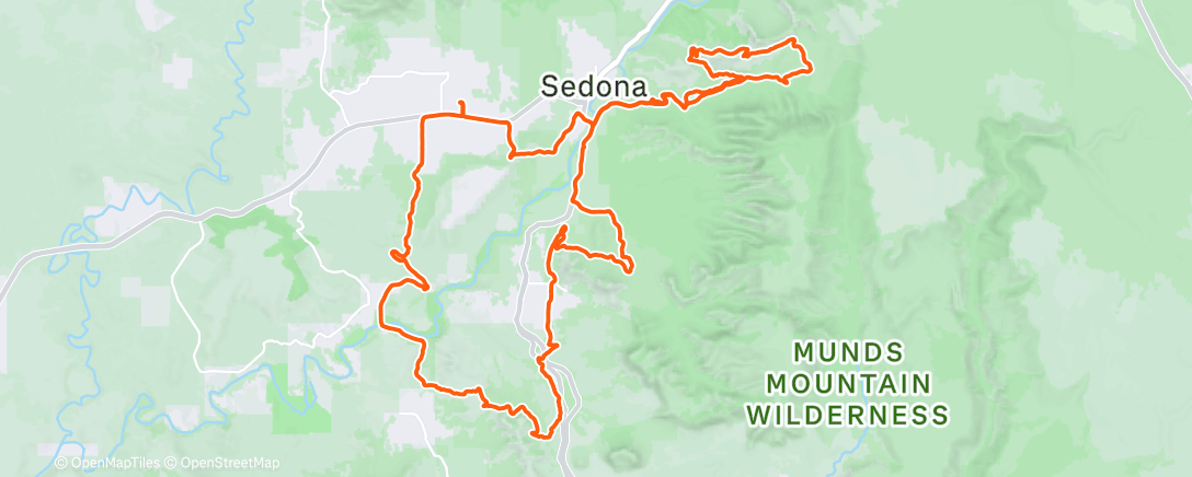 Map of the activity, Afternoon Mountain Bike Ride