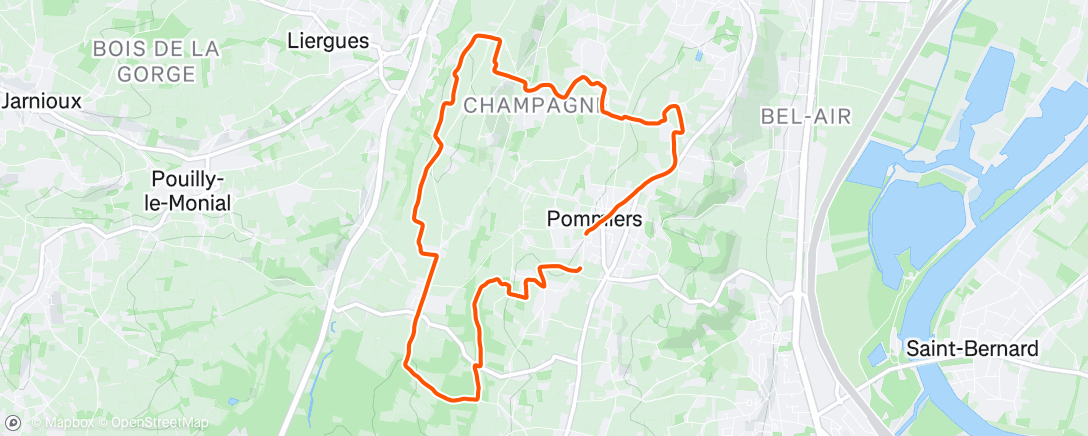 Map of the activity, Trail dans l'après-midi