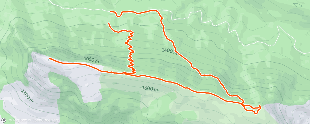 Map of the activity, Peña Oroel por senda de los Lobos