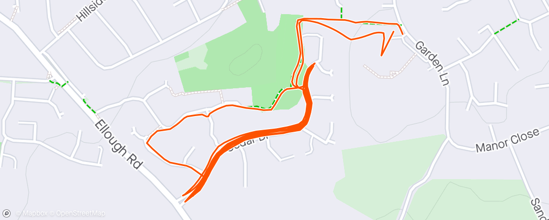 Map of the activity, WRR Tooooosday Training - Huggys Fartlek Session 💪👊👌