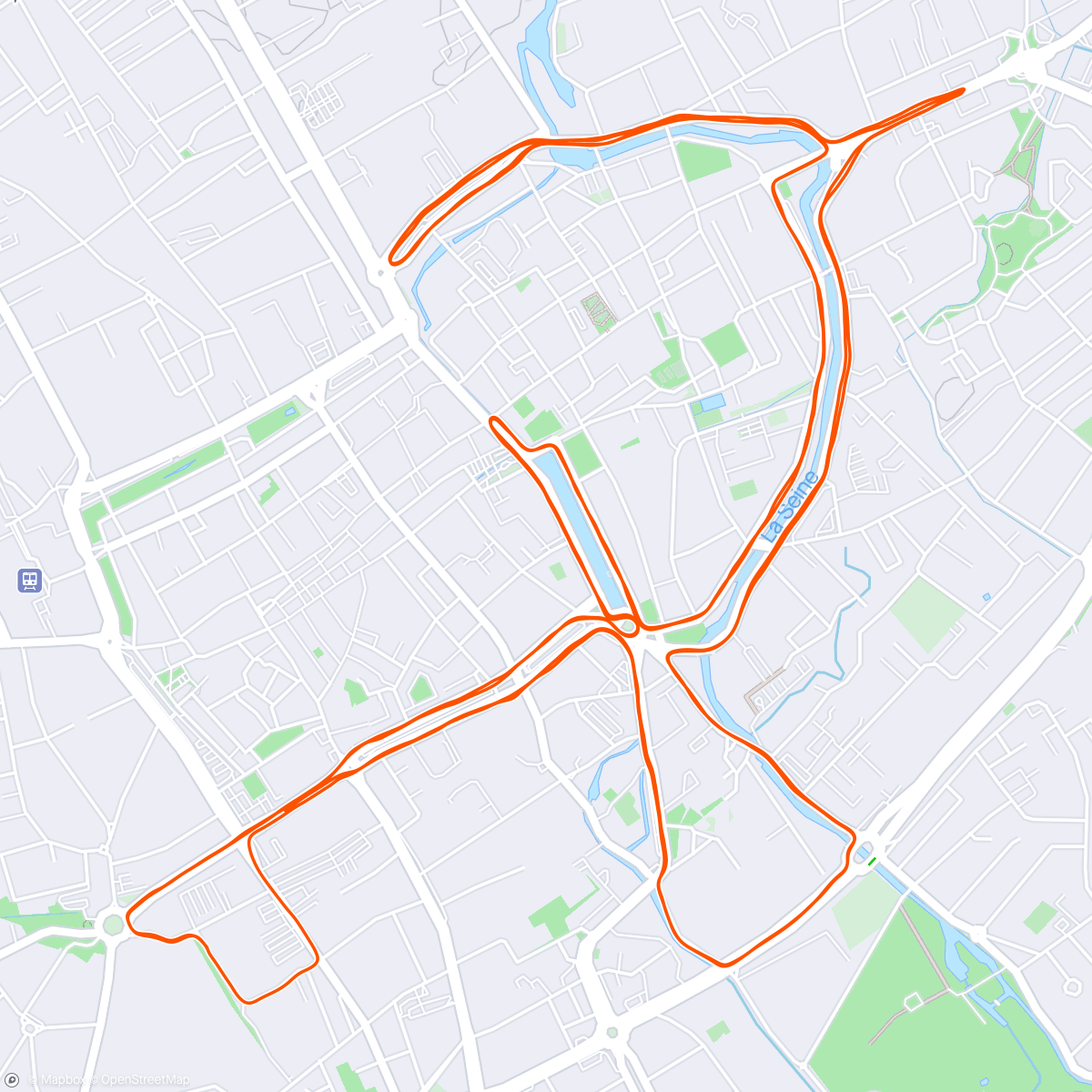 Map of the activity, Semi marathon Troyes🤙🏼👟