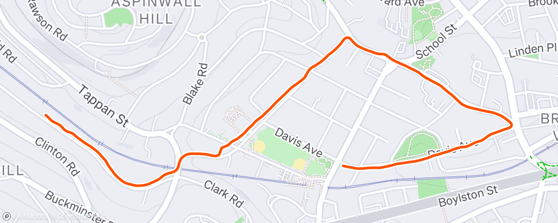 Map of the activity, Afternoon Run