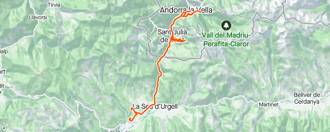 Mapa da atividade, Morning Ride