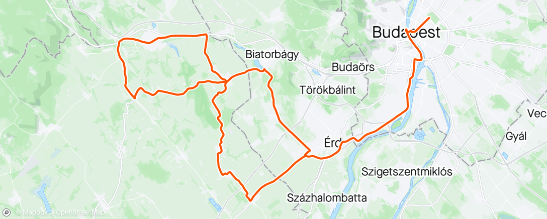 Map of the activity, Tour de Hongrie stage 4