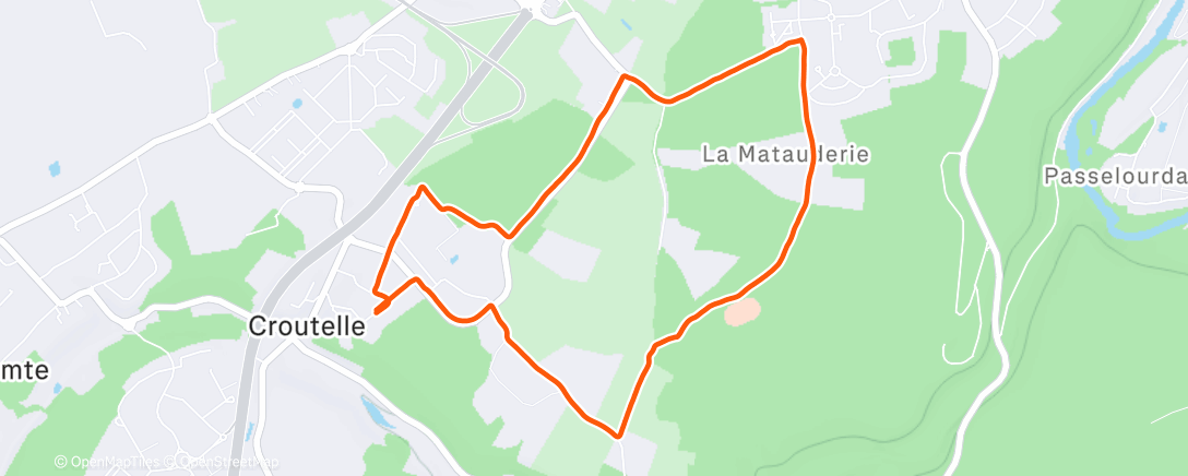 Map of the activity, Morning Trail Run