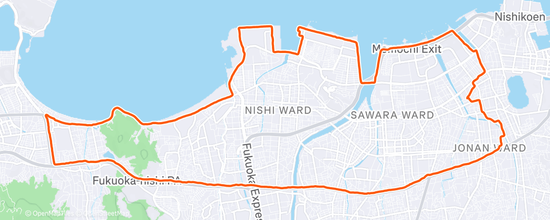 Map of the activity, ランチタイム ランニング