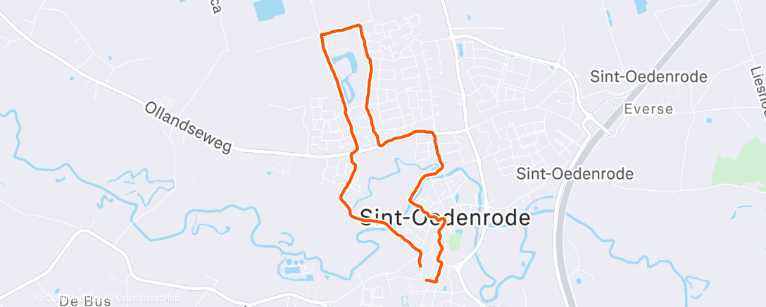 Map of the activity, Namiddagloop