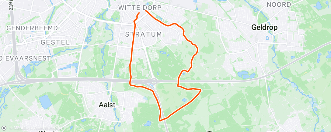 Map of the activity, Avondloop