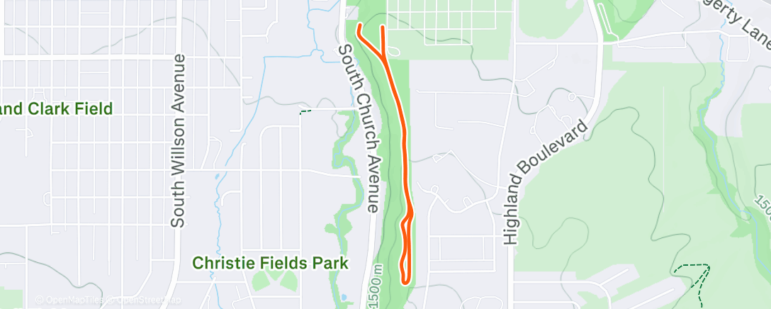 Map of the activity, afternoon walk