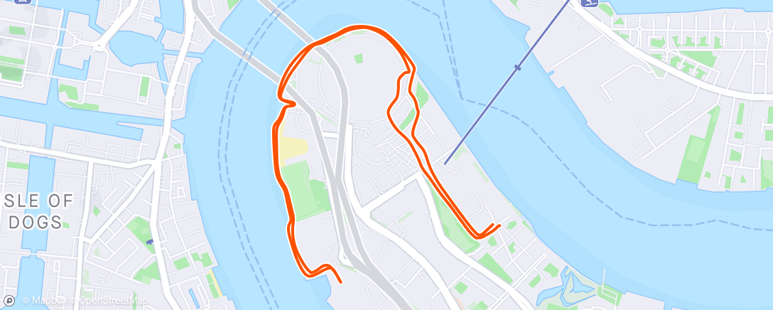 Map of the activity, Coopah 6km Shakeout - Greenwich Peninsula