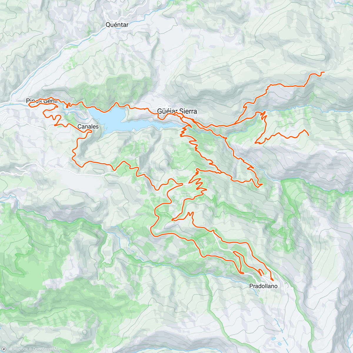 Map of the activity, Bicicleta por la mañana