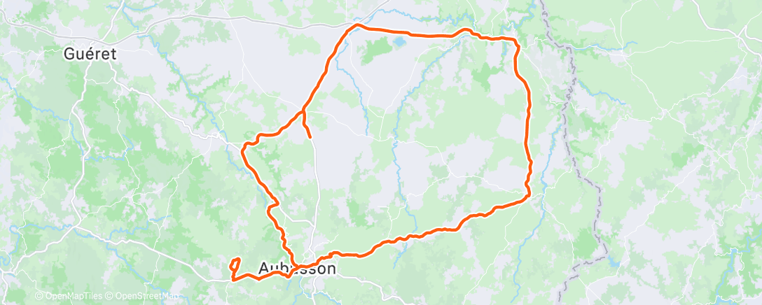 Map of the activity, Sortie vélo le matin