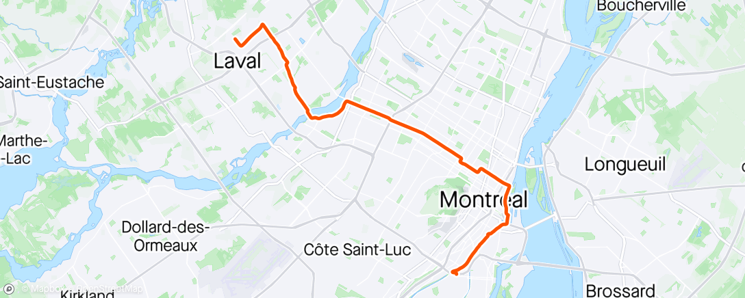 Map of the activity, Retour GP Espoirs Laval avec les kokos