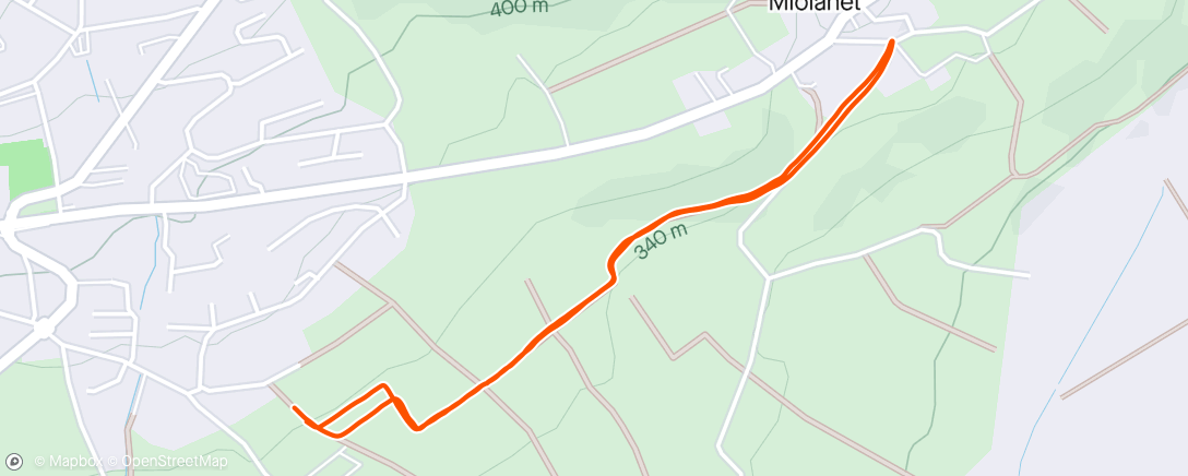 Map of the activity, Course à pied matinale