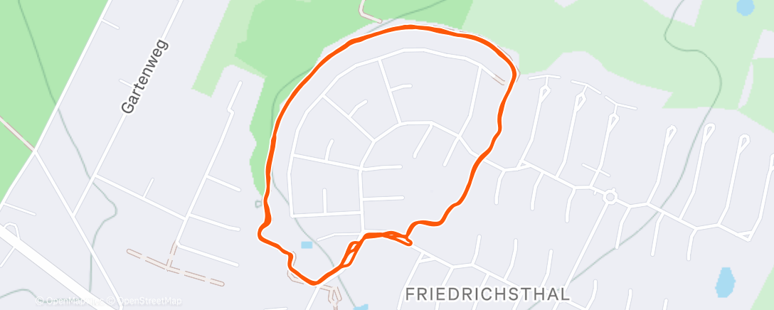 Map of the activity, Trainingslauf HVSA