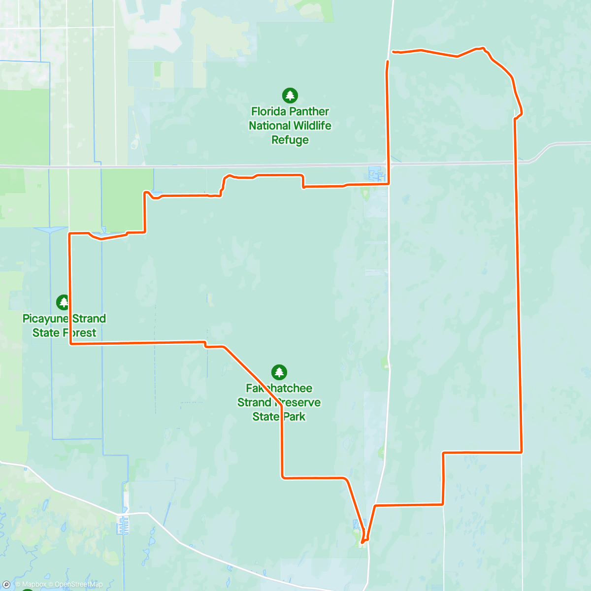 Mapa de la actividad, Gravel ride