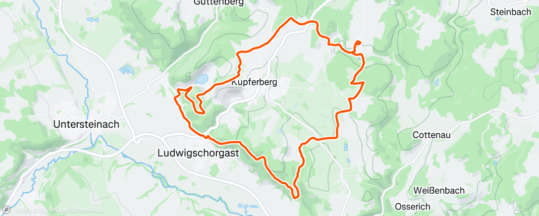 Map of the activity, Lauf am Nachmittag