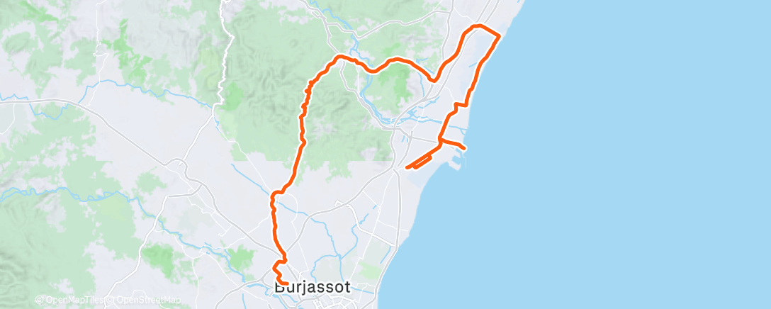 Map of the activity, Gaspa moto pacing 🏍
