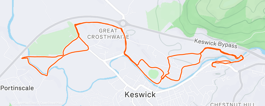 Map of the activity, Morning Run