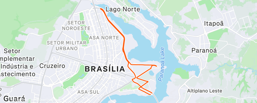 Map of the activity, Pedalada matinal