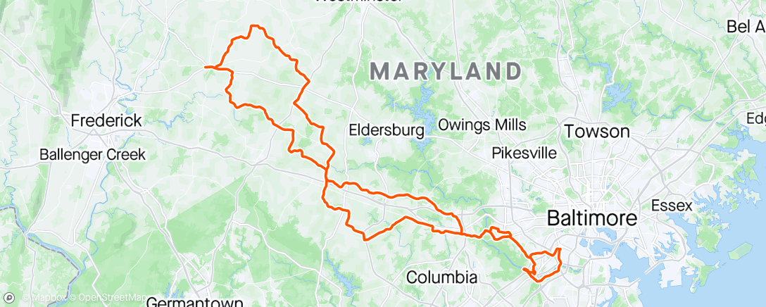Mapa da atividade, Endurance Ride!