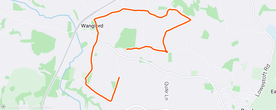 Map of the activity, Afternoon Run