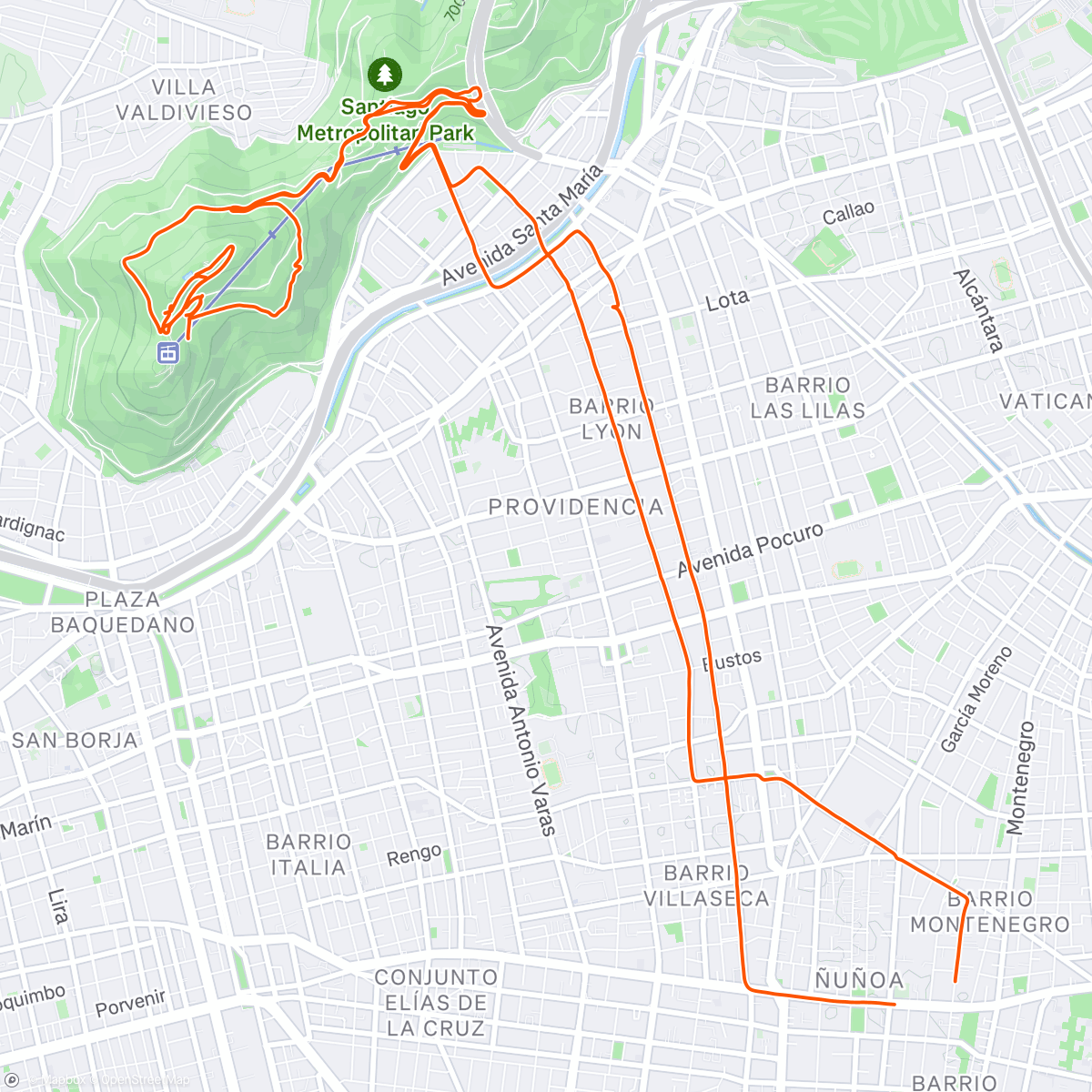 Map of the activity, Vuelta ciclista por la mañana
