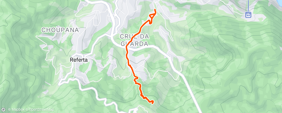 Map of the activity, Carrera de montaña matutina