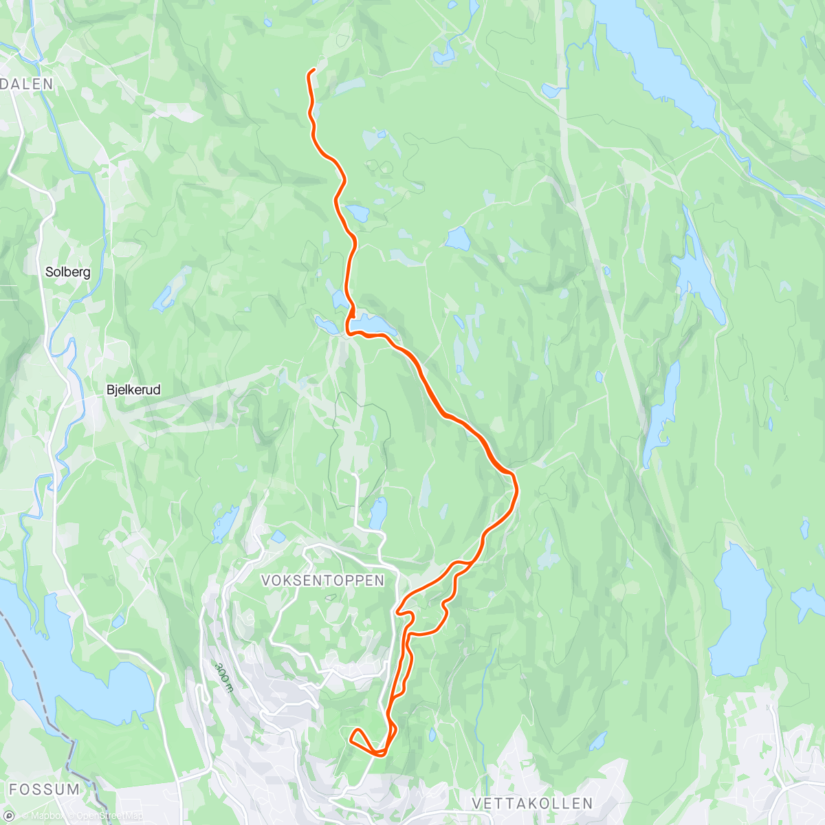 Map of the activity, Bollene på Tryvann🤤🤤