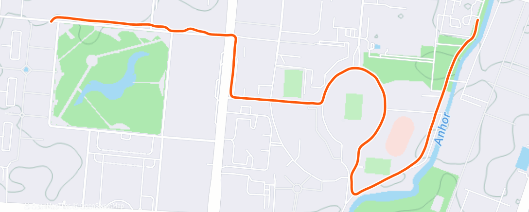 Map of the activity, Вечерний забег