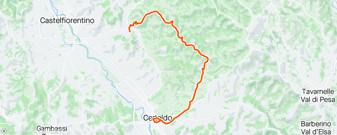 「Sessione di mountain biking serale」活動的地圖