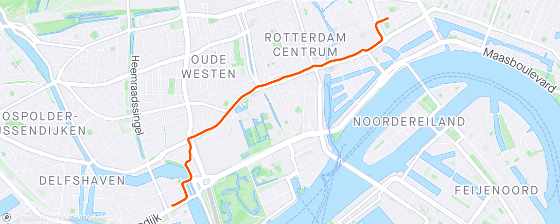 Mapa da atividade, Night Ride