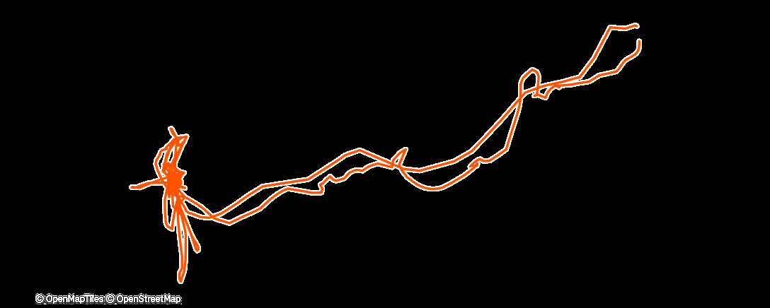 Map of the activity, Afternoon Walk