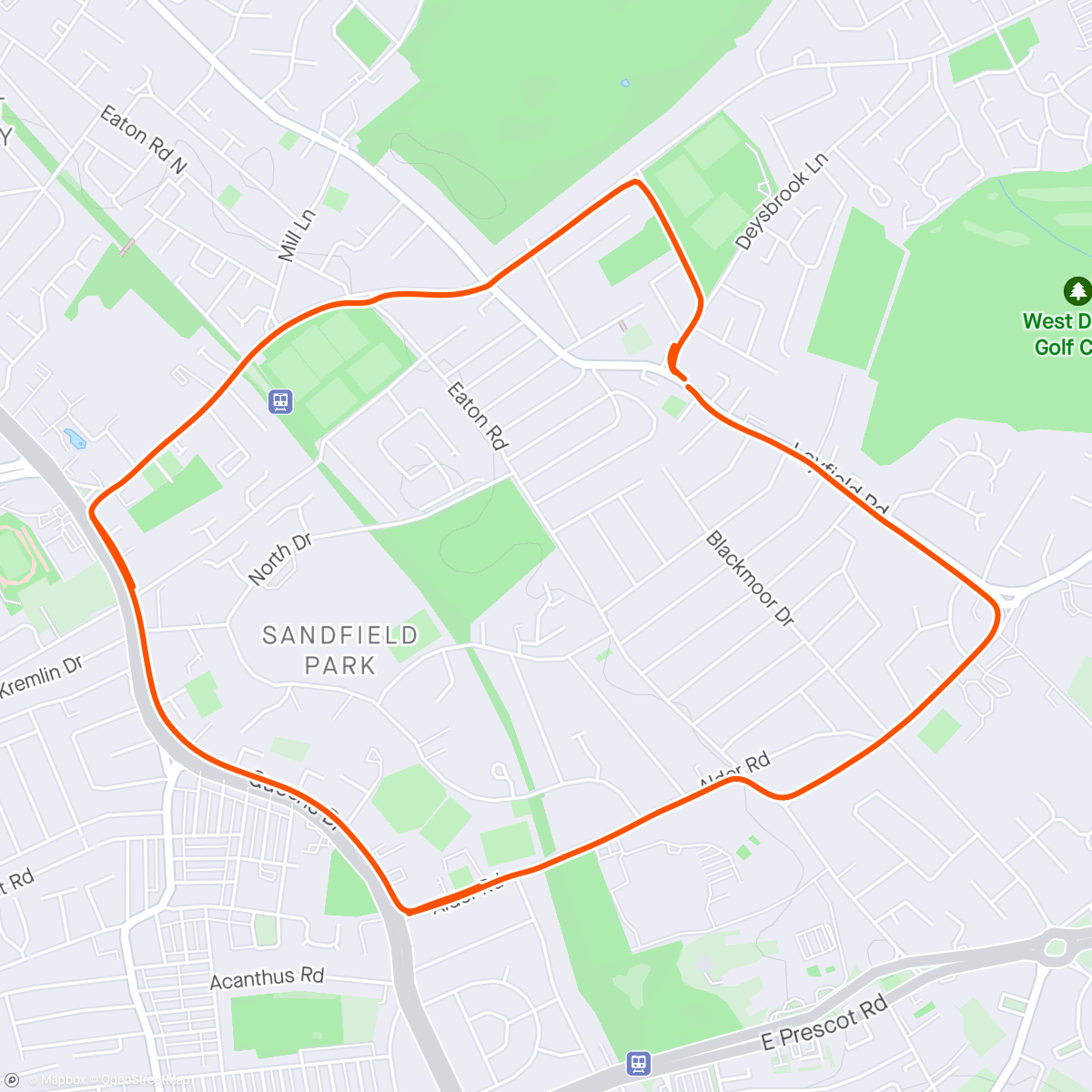 Map of the activity, Social 5K plod with crocky group 🏃‍♀️ 🏃‍♂️