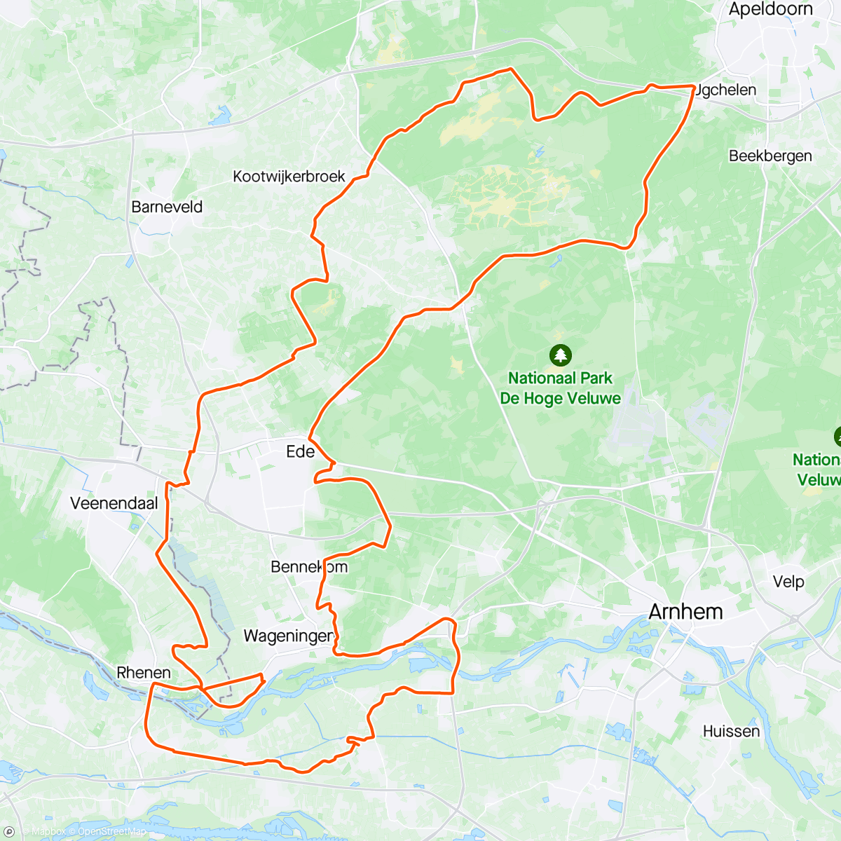 Map of the activity, Met TCW-B kort naar Kootwijk 🥳
