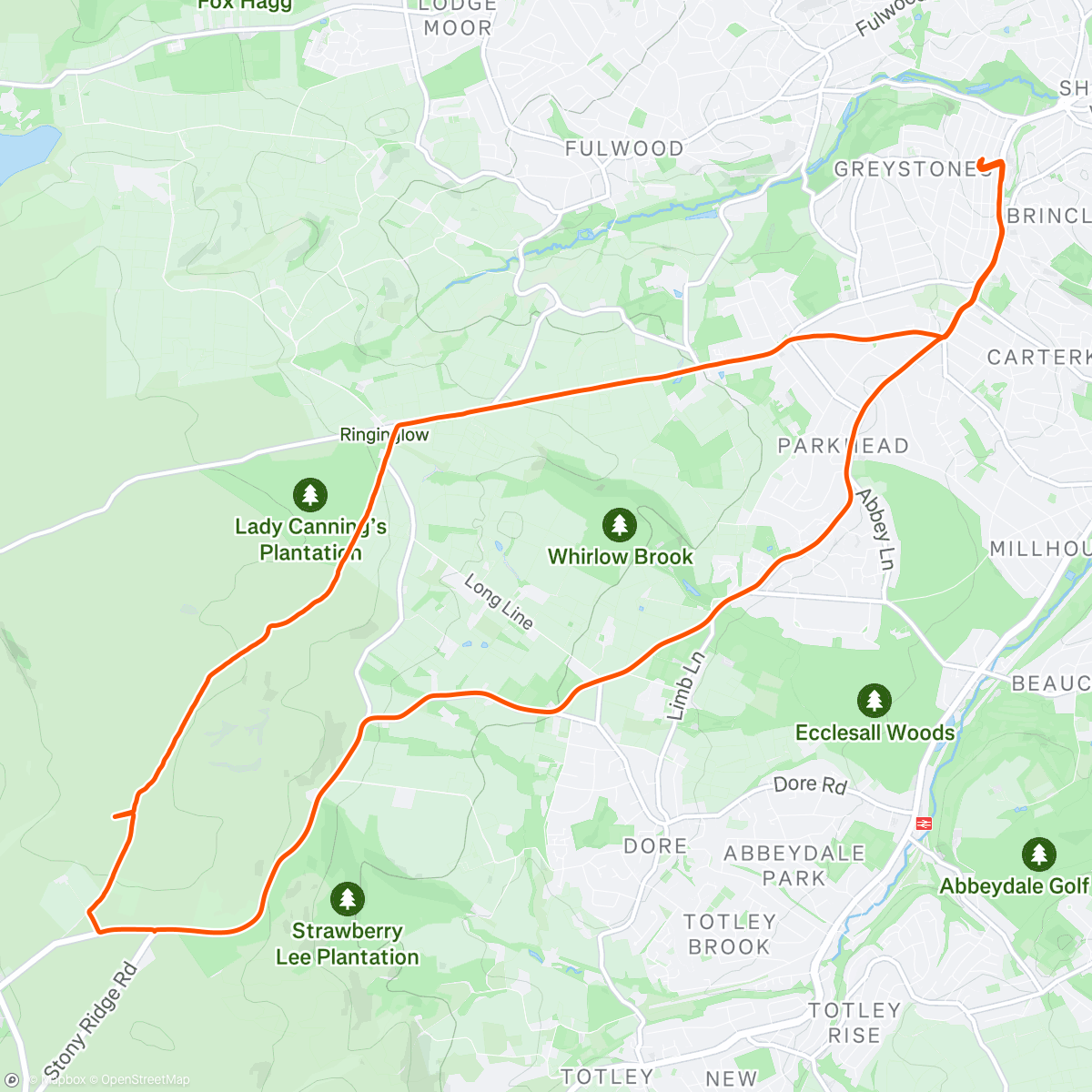 Map of the activity, Houndkirk.