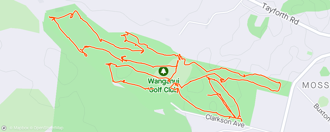Map of the activity, Fabulous day to enjoy our first time around Wanganui Golf Course
