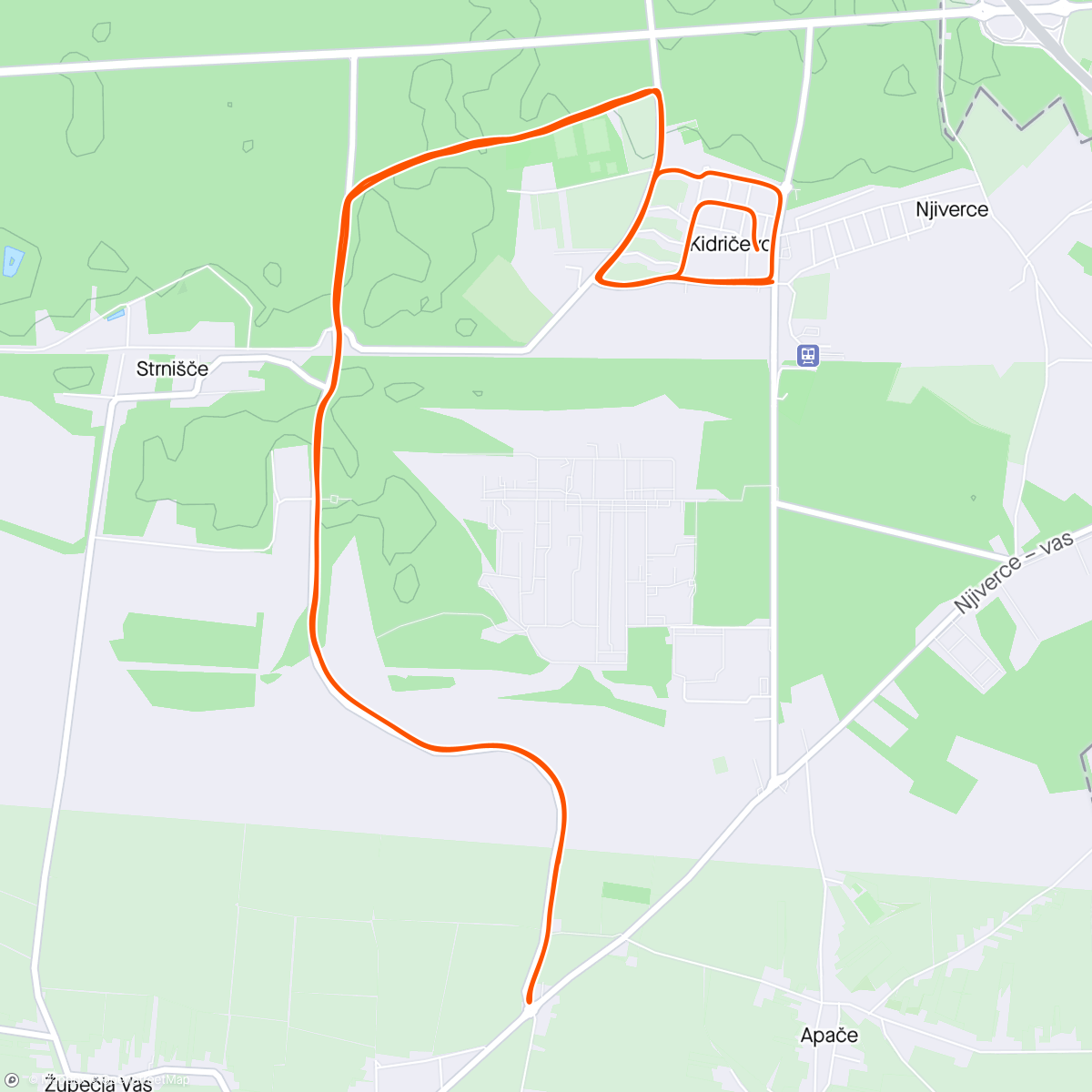 Map of the activity, 2x 6km in wind 🌬️