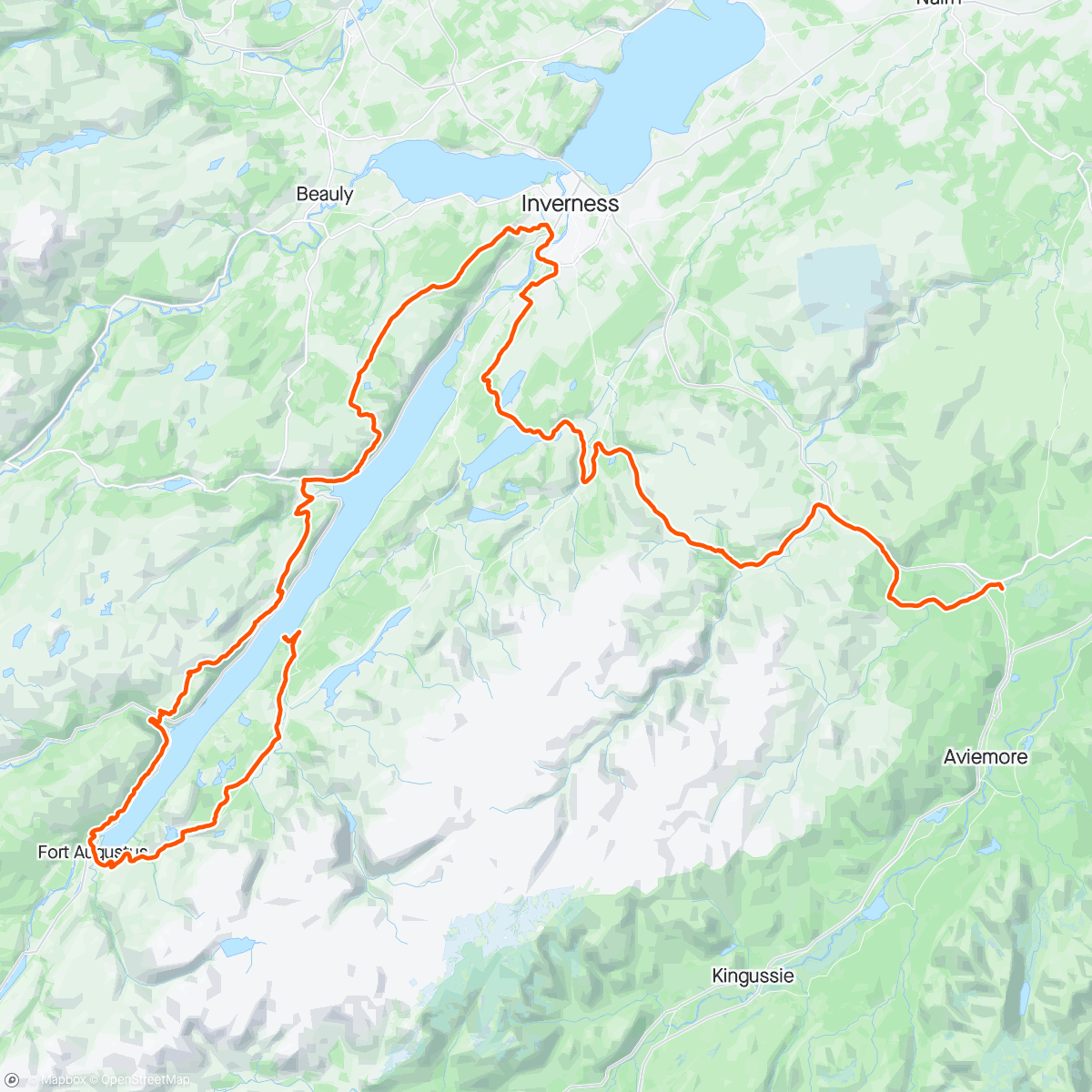 Mapa de la actividad (Loch Ness 360 Day 1)
