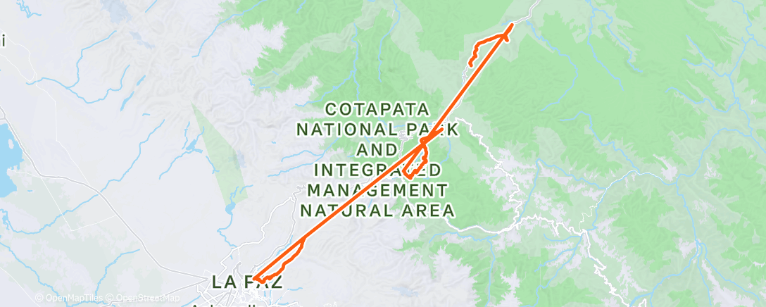 Map of the activity, Rouvy: Bolivia 90'